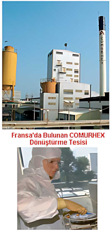 Uranyum dönüştürme tesisinin şematik görünümü
